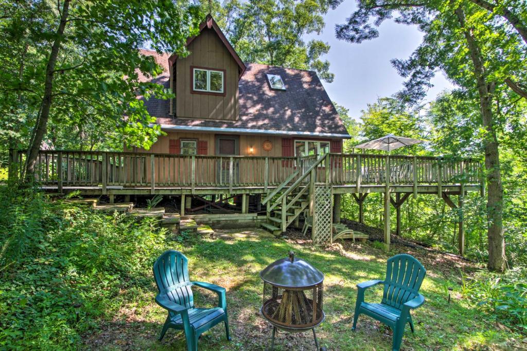 Secluded A-Frame Hideaway with Wraparound Deck!